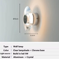 Ronde Kristallen LED Wandlamp – Modern, Stijlvol & Sfeervol
