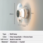 Ronde Kristallen LED Wandlamp – Modern, Stijlvol & Sfeervol