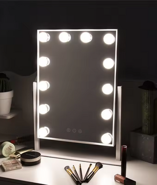Hollywood LED Make-upspiegel – 12 Lampen, Touchscreen & Verlichting