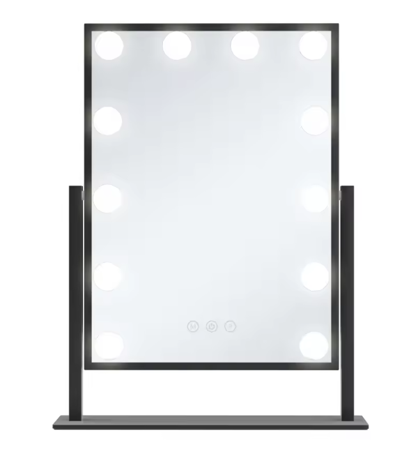 Hollywood LED Make-upspiegel – 12 Lampen, Touchscreen & Verlichting