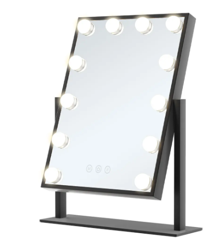 Hollywood LED Make-upspiegel – 12 Lampen, Touchscreen & Verlichting