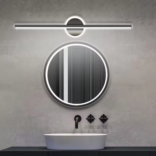 Moderne LED Wandlamp – Minimalistisch Design, Zwart & Goud, 40/60/80 cm