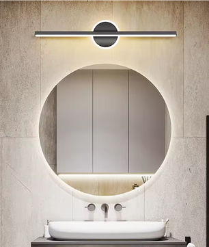 Moderne LED Wandlamp – Minimalistisch Design, Zwart & Goud, 40/60/80 cm