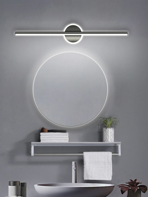 Moderne LED Wandlamp – Minimalistisch Design, Zwart & Goud, 40/60/80 cm