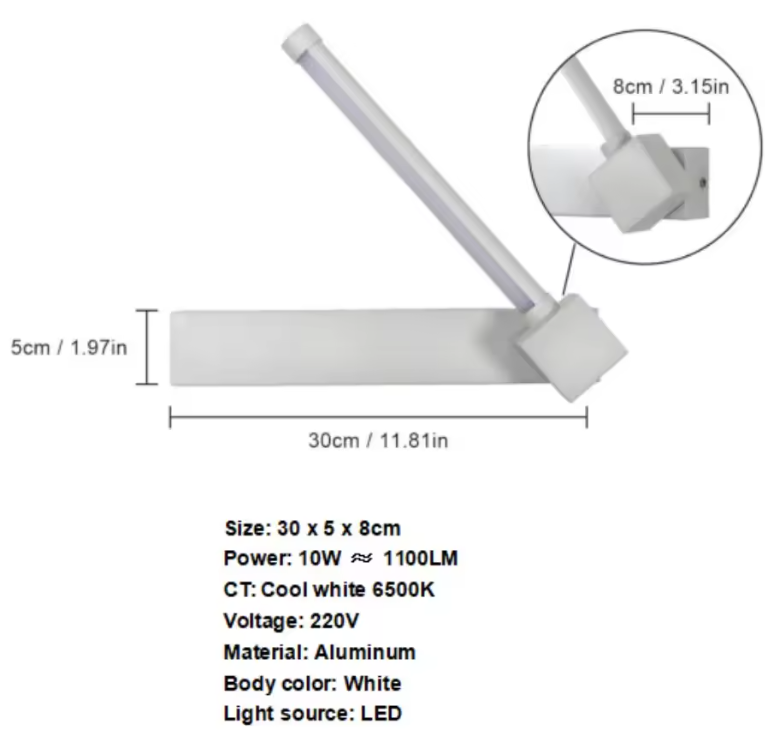 Moderne LED Wandlamp – 24W, Zwart, Warm Wit 3000K
