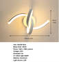 Moderne LED Wandlamp – 24W, Zwart, Warm Wit 3000K