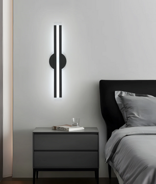 Moderne LED Wandlamp – 24W, Zwart, Warm Wit 3000K