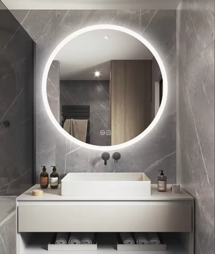 Ronde LED Badkamerspiegel – 80 cm, Anti-Fog, Dimbaar & Verstelbaar Licht