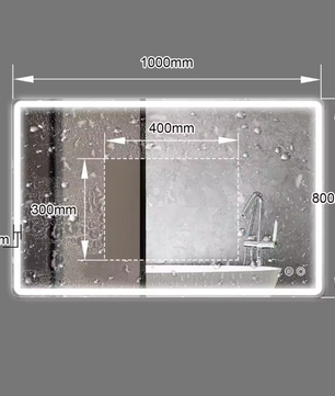 Ronde LED Badkamerspiegel – 80 cm, Anti-Fog, Dimbaar & Verstelbaar Licht