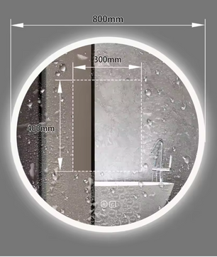 Ronde LED Badkamerspiegel – 80 cm, Anti-Fog, Dimbaar & Verstelbaar Licht