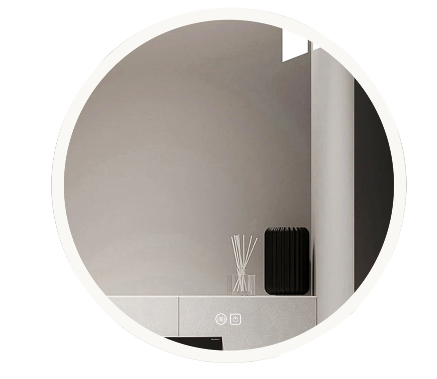 Ronde LED Badkamerspiegel – 80 cm, Anti-Fog, Dimbaar & Verstelbaar Licht