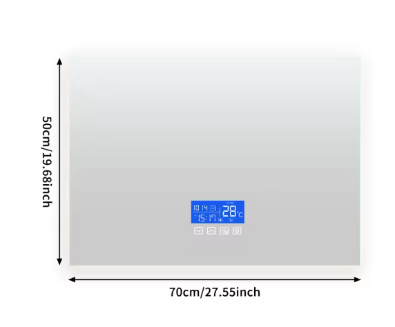 LED Badkamerspiegel 50×70 cm – Anti-Fog, Dimbaar & Verstelbaar Licht