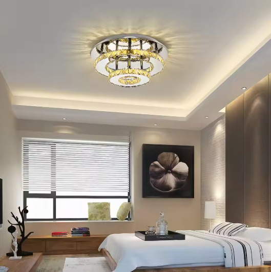 Kristallen Plafondlamp Rond – Modern LED Lichtarmatuur 36W