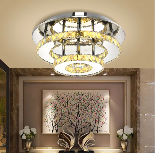Kristallen Plafondlamp Rond – Modern LED Lichtarmatuur 36W