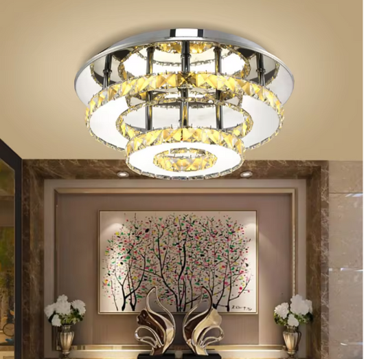 Kristallen Plafondlamp Rond – Modern LED Lichtarmatuur 36W