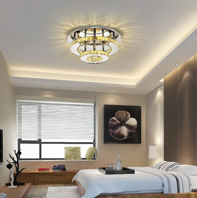 Kristallen Plafondlamp Rond – Modern LED Lichtarmatuur 36W