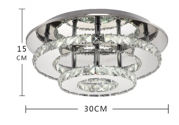 Kristallen Plafondlamp Rond – Modern LED Lichtarmatuur 36W