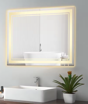 LED Badkamerspiegel – Dimbaar, 3 Lichtkleuren & Touch Schakelaar