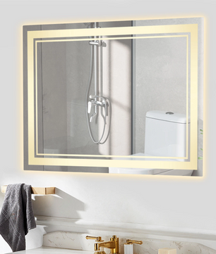 LED Badkamerspiegel 70×50 cm – Dimbaar, Anti-Fog & 3 Lichtkleuren