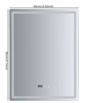 LED Badkamerspiegel 60×80 cm – Dimbaar, Anti-Fog & Slim Display