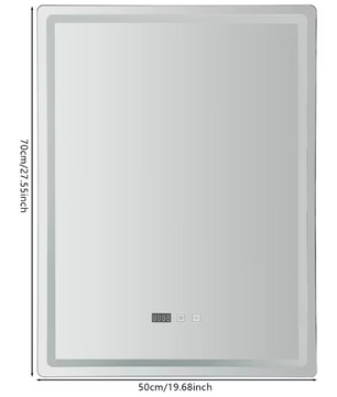 LED Badkamerspiegel 60×80 cm – Dimbaar, Anti-Fog & Slim Display