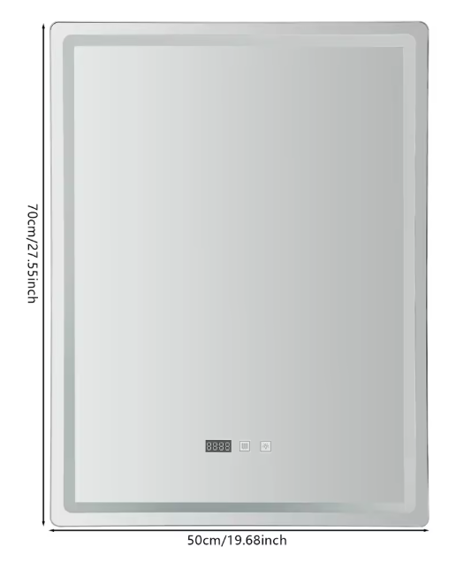 LED Badkamerspiegel 60×80 cm – Dimbaar, Anti-Fog & Slim Display