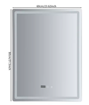 LED Badkamerspiegel 60×80 cm – Dimbaar, Anti-Fog & Slim Display