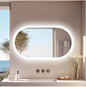 Ovale LED Badkamerspiegel – Dimbaar, Anti-Fog & 3 Lichtkleuren