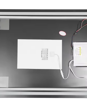 LED Badkamerspiegel 60×80 cm – Dimbaar, Anti-Fog & Tijdweergave