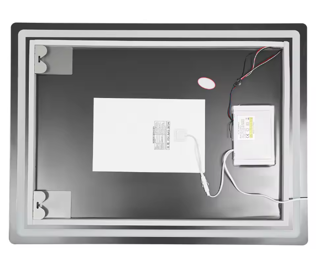 LED Badkamerspiegel 60×80 cm – Dimbaar, Anti-Fog & Tijdweergave
