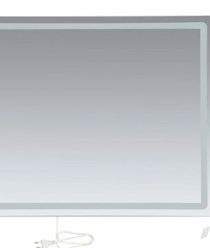 LED Badkamerspiegel 60×80 cm – Dimbaar, Anti-Fog & Tijdweergave