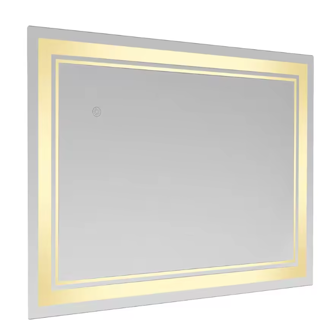 LED Badkamerspiegel 70×50 cm – Dimbaar, Anti-Fog & 3 Lichtkleuren