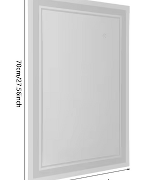 LED Badkamerspiegel 70×50 cm – Dimbaar, Anti-Fog & 3 Lichtkleuren