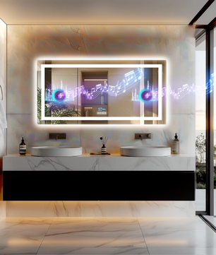 LED Badkamerspiegel 120×60 cm – Dimbaar, Anti-Fog & Bluetooth