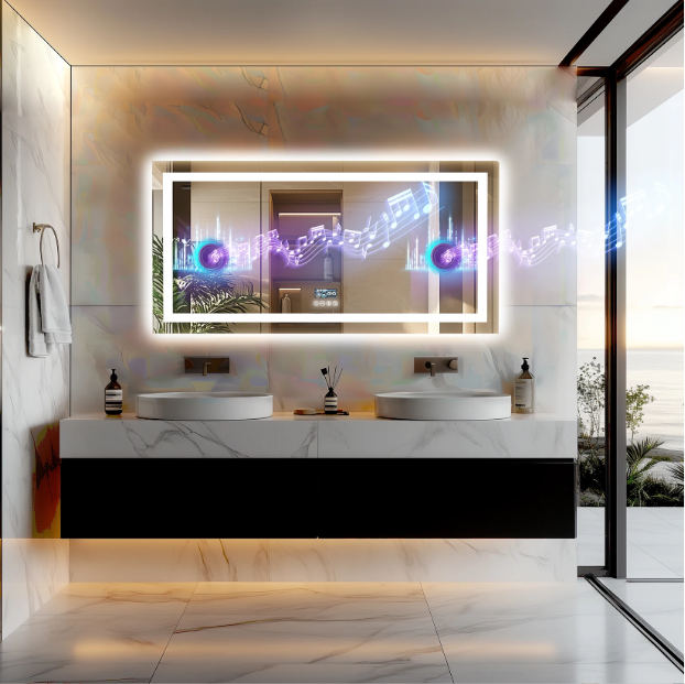 LED Badkamerspiegel 120×60 cm – Dimbaar, Anti-Fog & Bluetooth