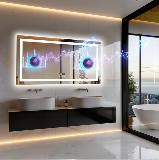 LED Badkamerspiegel 120×60 cm – Dimbaar, Anti-Fog & Bluetooth