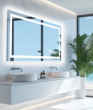 LED Badkamerspiegel 120×60 cm – Dimbaar, Anti-Fog & Bluetooth