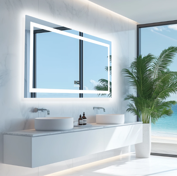 LED Badkamerspiegel 120×60 cm – Dimbaar, Anti-Fog & Bluetooth