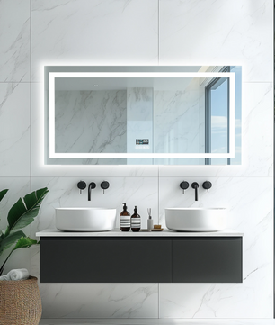 LED Badkamerspiegel 120×60 cm – Dimbaar, Anti-Fog & Bluetooth