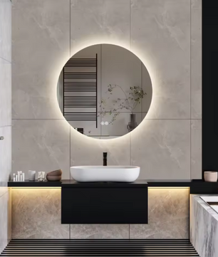 Ronde LED Badkamerspiegel 60×60 cm – Dimbaar & Anticondens