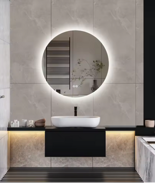 Ronde LED Badkamerspiegel 60×60 cm – Dimbaar & Anticondens