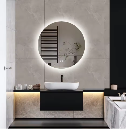 Ronde LED Badkamerspiegel 60×60 cm – Dimbaar & Anticondens