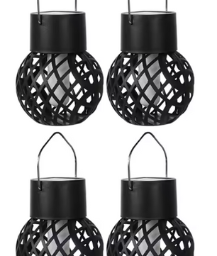 LED Solar Vlameffect Lantaarn – Hangend, Waterdicht & Tuinverlichting