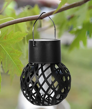 LED Solar Vlameffect Lantaarn – Hangend, Waterdicht & Tuinverlichting