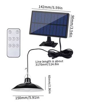 Solar Hanglamp met Afstandsbediening – LED Tuinlamp, Waterdicht & Energiezuinig