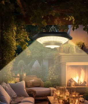 Solar Hanglamp met Afstandsbediening – 228 LED’s, Bewegingssensor & Waterdicht, 360° Verlichting