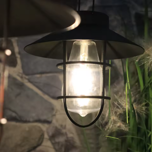 Solar Lantaarn met Wolfraam LED – Hanglamp, Waterdicht & Retro Design
