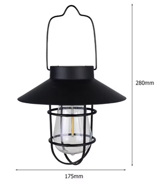 Solar Lantaarn met Wolfraam LED – Hanglamp, Waterdicht & Retro Design
