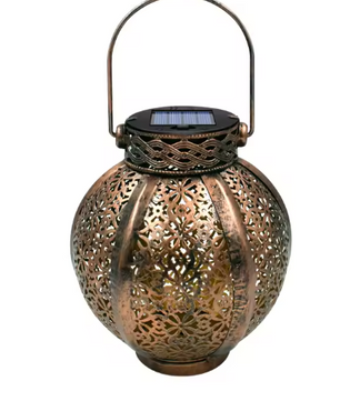 Solar Retro Hanglantaarn – Hol Ontwerp, Waterdicht & Warm Wit LED