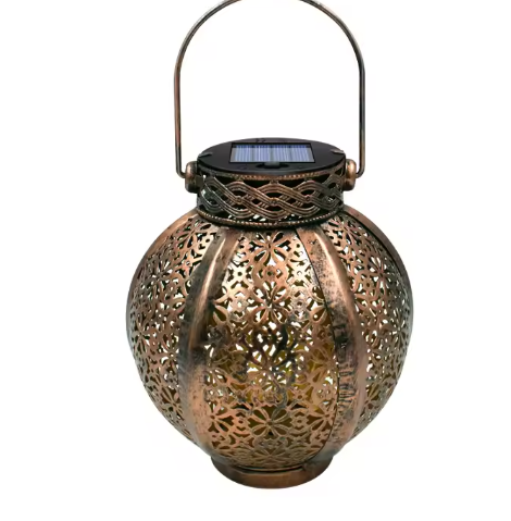 Solar Retro Hanglantaarn – Hol Ontwerp, Waterdicht & Warm Wit LED